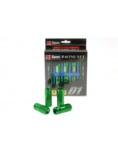 Nuts M12x1.25 Alu 50mm D1Spec Replica Green Cone