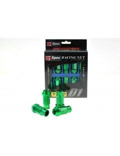 Nuts M12x1.5 Alu 50mm D1Spec Replica Green Cone