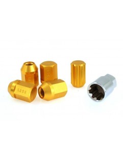 Nuts M12x1.25 Alu 34mm EPMAN Gold Safety cone