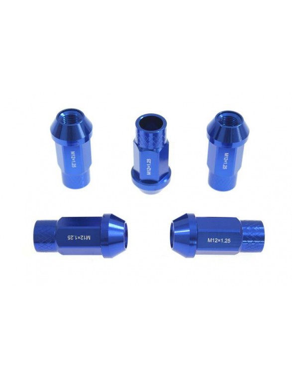 Nuts M12x1.25 Alu 50mm JBR Blue Cone