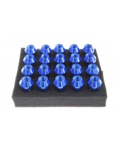 Nuts M12x1.25 Alu 50mm JBR Blue Cone