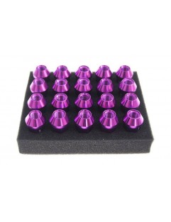 Nuts M12x1.25 Alu 50mm JBR Purple Cone