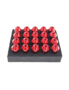 Nuts M12x1.25 Alu 50mm JBR Red Cone