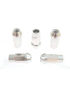 Nuts M12x1.25 Alu 50mm JBR Silver Cone