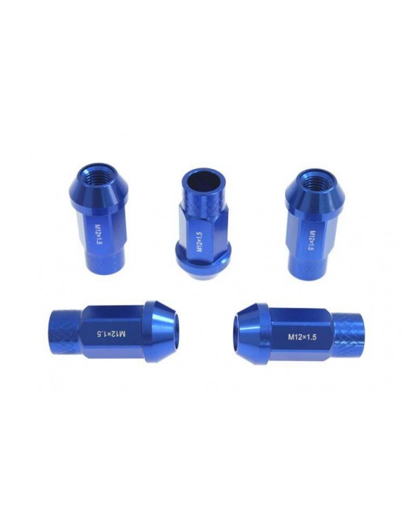 Nuts M12x1.5 Alu 50mm JBR Blue Cone