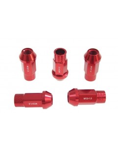 Nuts M12x1.5 Alu 50mm JBR Red Cone