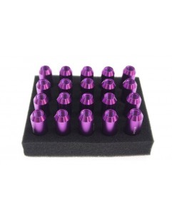 Nuts M12x1.25 Alu 60mm JBR Purple Cone