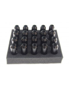 Muttrar M12x1.5 Alu 60mm JBR Black Cone