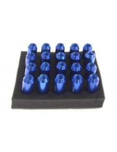 Muttrar M12x1.5 Alu 60mm JBR Blue Cone