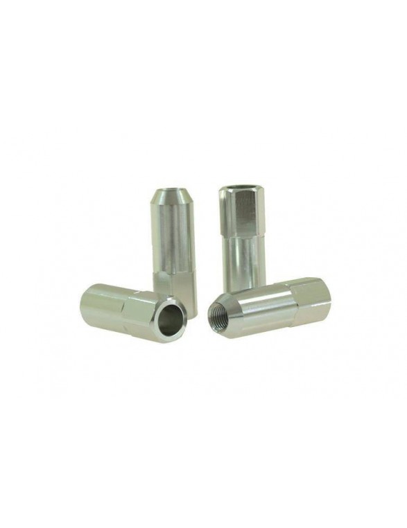 Nuts M12x1.5 Alu 60mm JBR Silver Cone