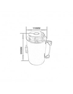 Oil catch tank 2L 9mm / 14mm TurboWorks with filter