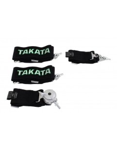 4p 3 "Black Sports Belts - Takata Replica