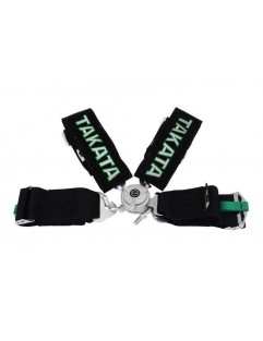 4p 3 "Black Sports Belts - Takata Replica harness