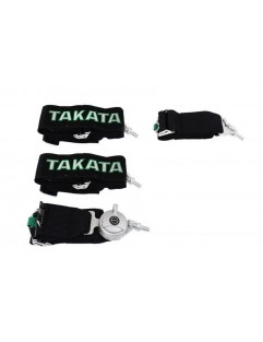 4p 3 "Black Sports Belts - Takata Replica harness