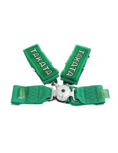 Sport Belts 4p 3 "Green - Takata Replica harness