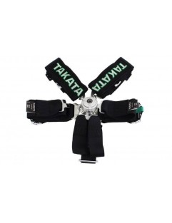 6p 3 "Black Sports Belts - Takata Replica harness