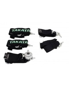 6p 3 "Black Sports Belts - Takata Replica harness