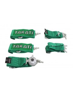 Sports Belts 6p 3 "Green - Takata Replica harness