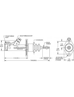 Clutch master cylinder Wilwood GS Compact 0,5 "