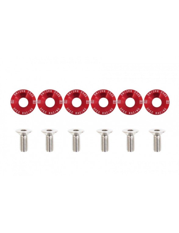 Decorative screws M8x1.25 15mm D1 Red