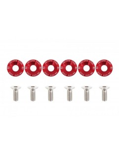 Decorative screws M8x1.25 15mm D1 Red