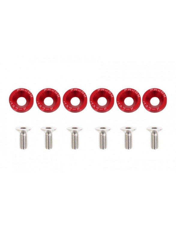 Decorative screws M8x1.25 15mm JDM Red