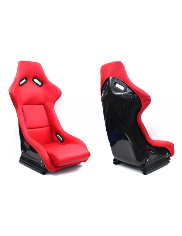 EVO Sports Seat Leather Red