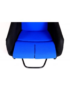GTR Velur svart / blå sportstol