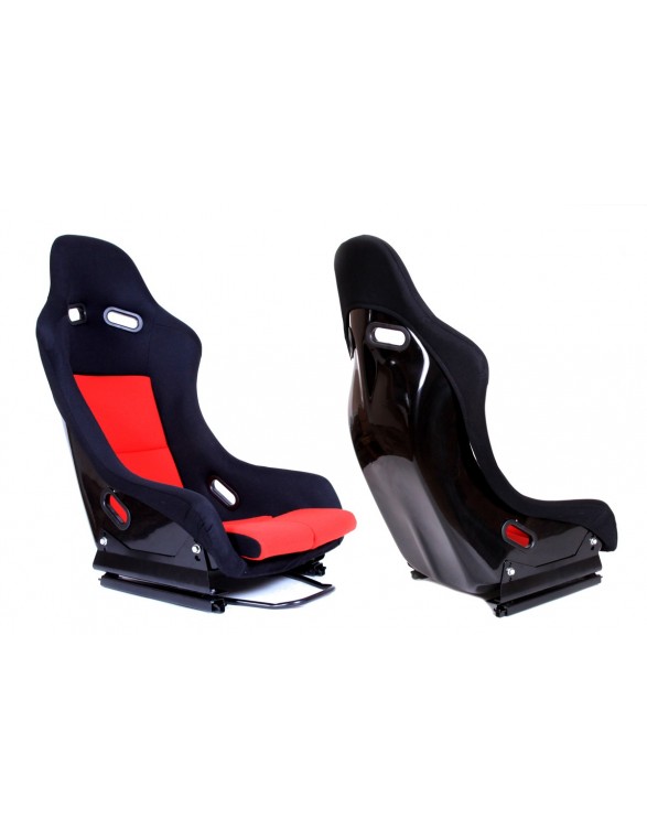 GTR Velur Black / Red sports seat