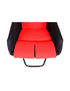 GTR Velur svart / röd sportstol