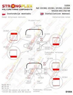 Tuleja wahacza przedniego dolnego tylna