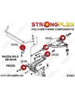 Front lower rear wishbone bush