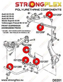 Front lower rear wishbone bush