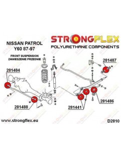 Front wishbone front bush