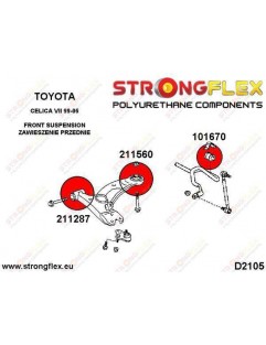 Front wishbone front bush