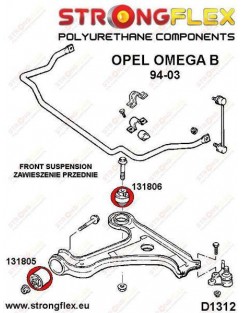 Front wishbone front bush