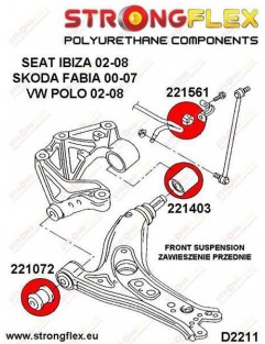 Tuleja wahacza przedniego przednia 30mm SPORT