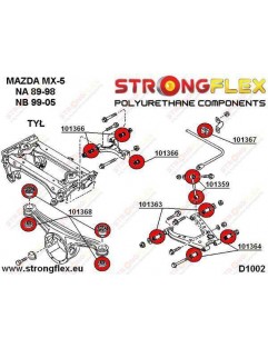 Rear upper wishbone outer and inner bushing