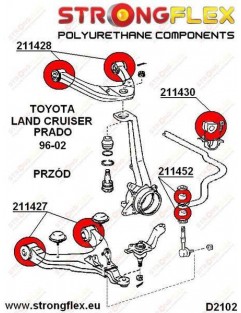 Front stabilizer link bushings