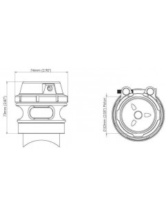 Turbosmart puhaltaa kilpaportti 50mm Expercharged