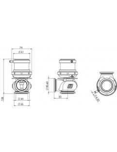 Turbosmart Wasmegate Kompele 40 mm HP 2,4 bar