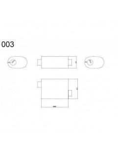 Middle silencer 63mm RM