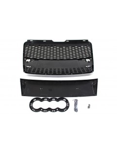 Grill Audi A6 C6 RS-tyyppinen hopea-musta (04-09)