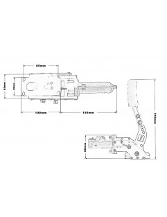 TurboWorks B01 Svart hydraulisk håndbrems