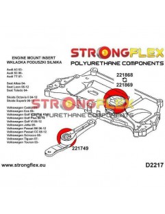 Lower engine mount insert