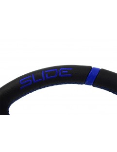 SLIDE styre 350 mm forskyvning: 80 mm lær blå