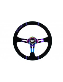 Steering wheel SLIDE 350mm Offset: 80mm Suede Neochrome