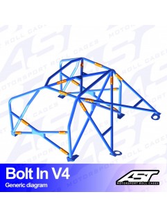 Roll cage AUDI A3 / S3 (8L) 3-door Hatchback FWD bolted to V4