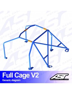 Roll cage AUDI A3 / S3 (8L) 3 Door Hatchback Quattro Full Roll V2