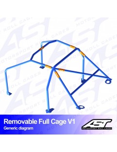 AUDI A4 / S4 (B5) roll cage 4 door Sedan FWD removable full roll cage V1